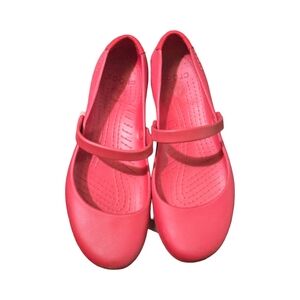 CROCS Women's Vibrant Alice Mary Jane Work Ballet Flat.